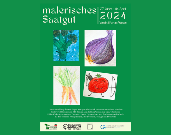 Ausstellung “Malerisches Saatgut” im Vestibül des Forum Wissen